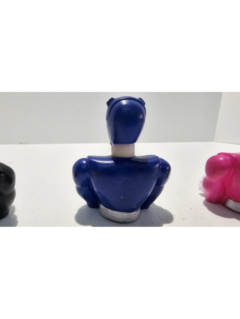 Vintage 1993 Mighty Morphin Power Rangers Soft Toppers Black Blue Pink